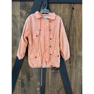 Vintage Retro 80s WilliWear Anorak Cargo Utility Jacket Peach Size L Vtg